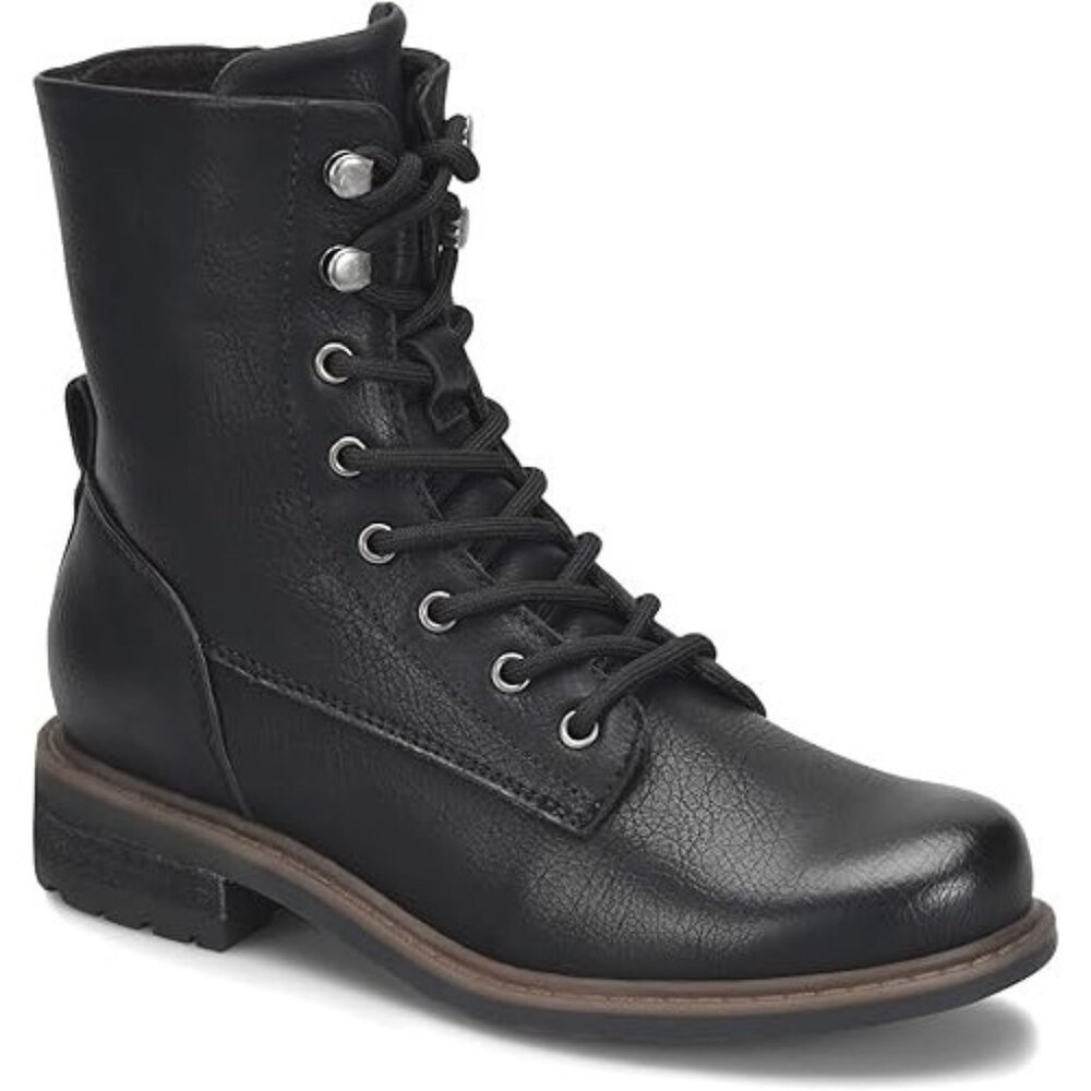 boc Black Lace-Up Combat Boots